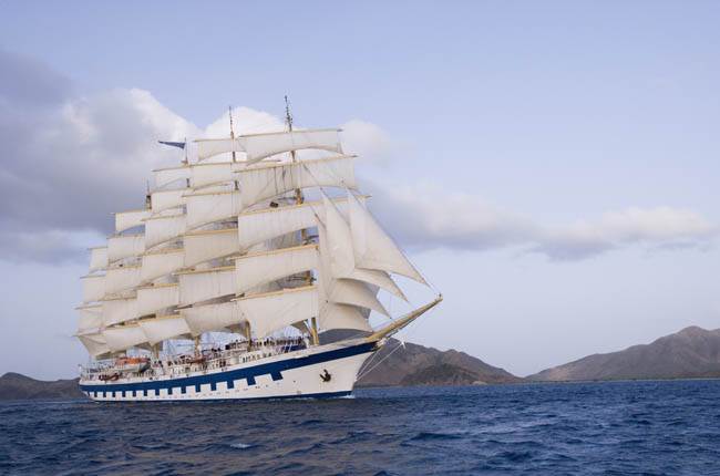 Le Royal Clipper, vedette aux fameuses "Voiles de Saint Tropez" le 29 septembre prochain. Photo Star Clipper.