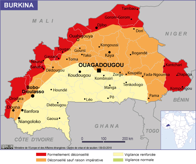 Burkina-Faso : les voyageurs doivent se signaler auprès du Consulat