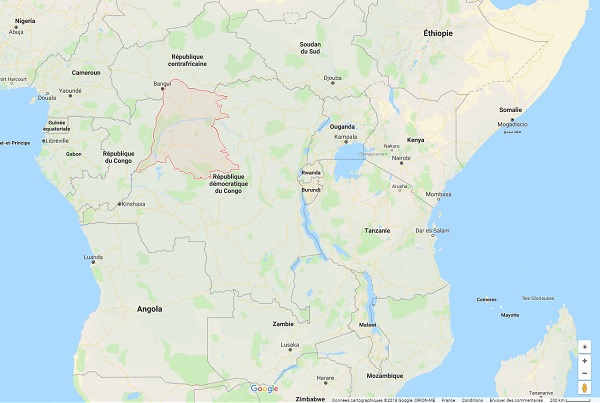 La province d'Equateur en RDC a connu plusieurs cas de virus Ebola - Crédit photo : Google Maps