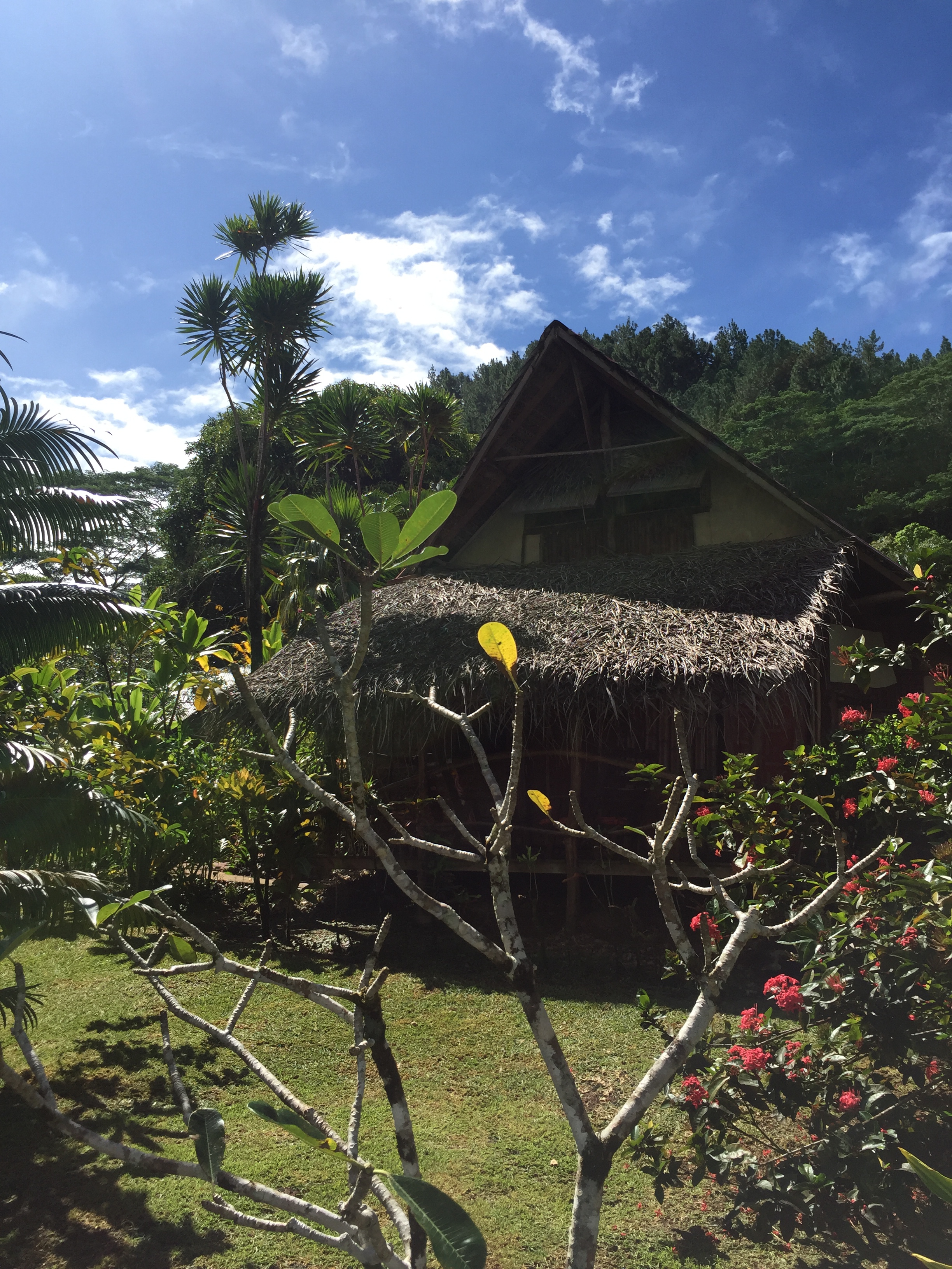 Située sur la méconnue île de Huahine, la pension de famille "Tupuna" propose 4 bungalows au bord du lagon pour environ 200 euros la nuit, un tarif raisonnable pour la Polynésie française © PG TM