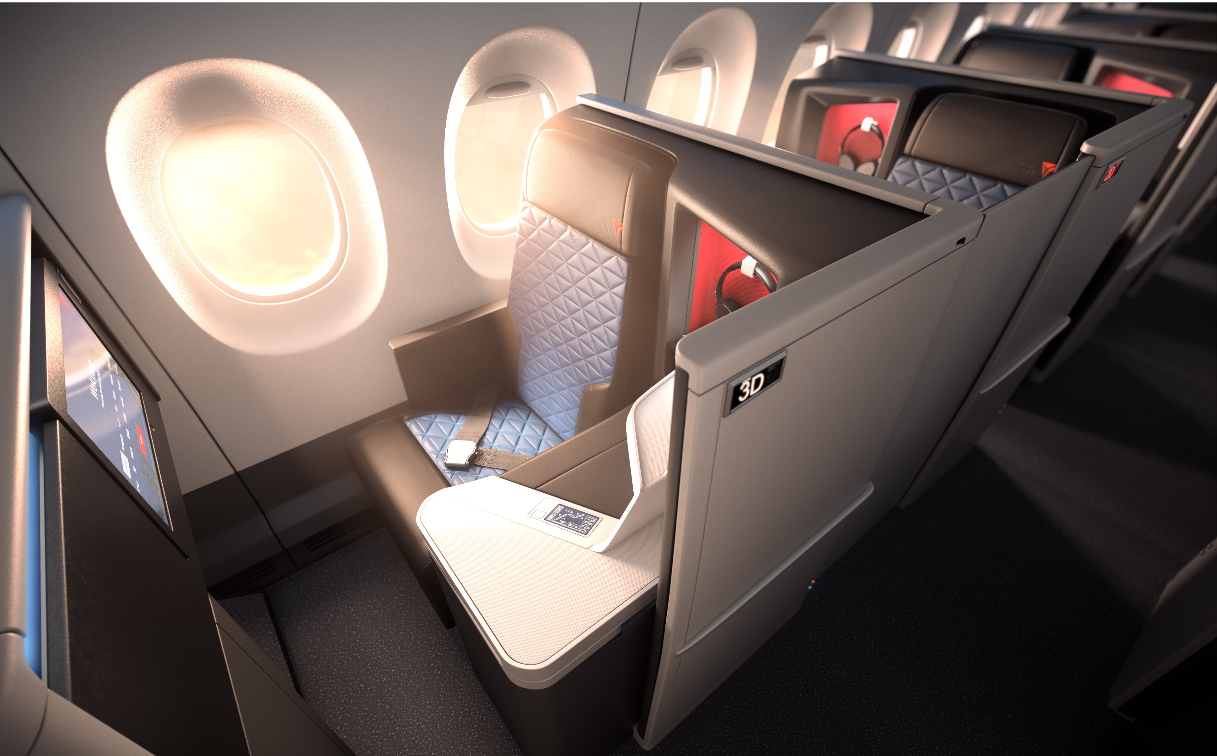Une porte coulissante sur chaque siège pour préserver l'intimité des passagers /crédit photo Delta