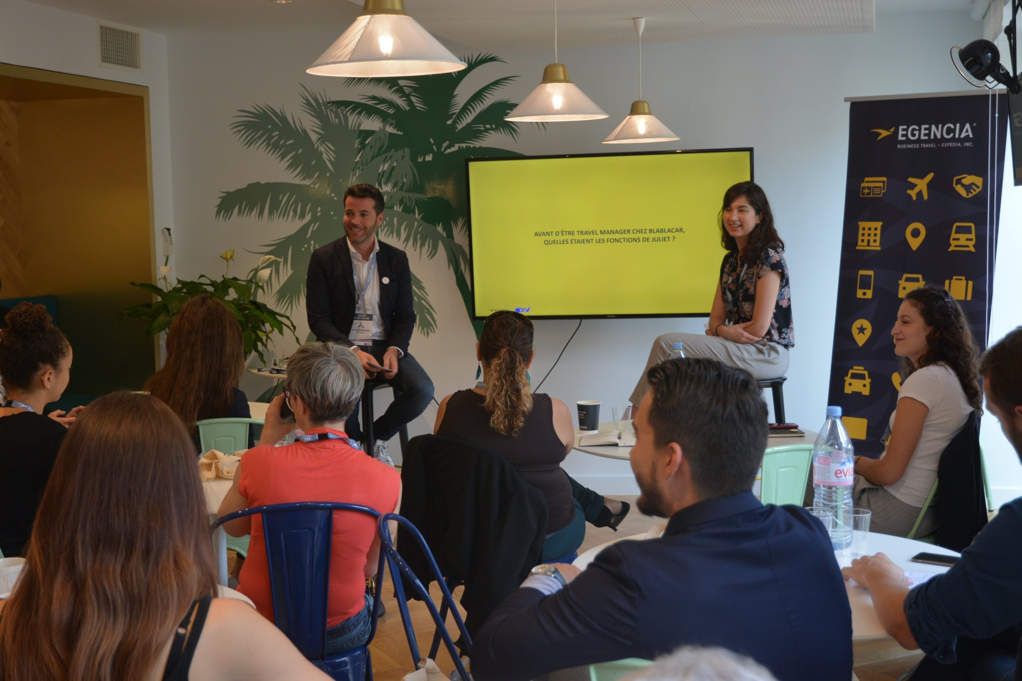 Au "start-up lab" du 31 mai dernier dans les locaux d'Egencia Paris © Egencia Twitter