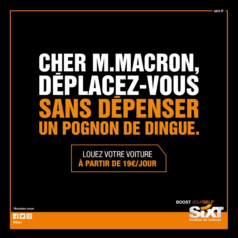 Sixt propose une solution à Emmanuel Macron
