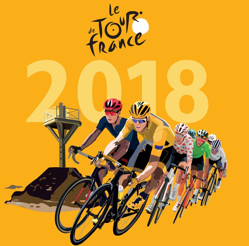 La Vendée, qui s'apprête à accueillir son 6e Grand Départ, s'attend à des retombées touristiques, médiatiques et économiques importantes - DR : Affiche officielle Tour de France 2018