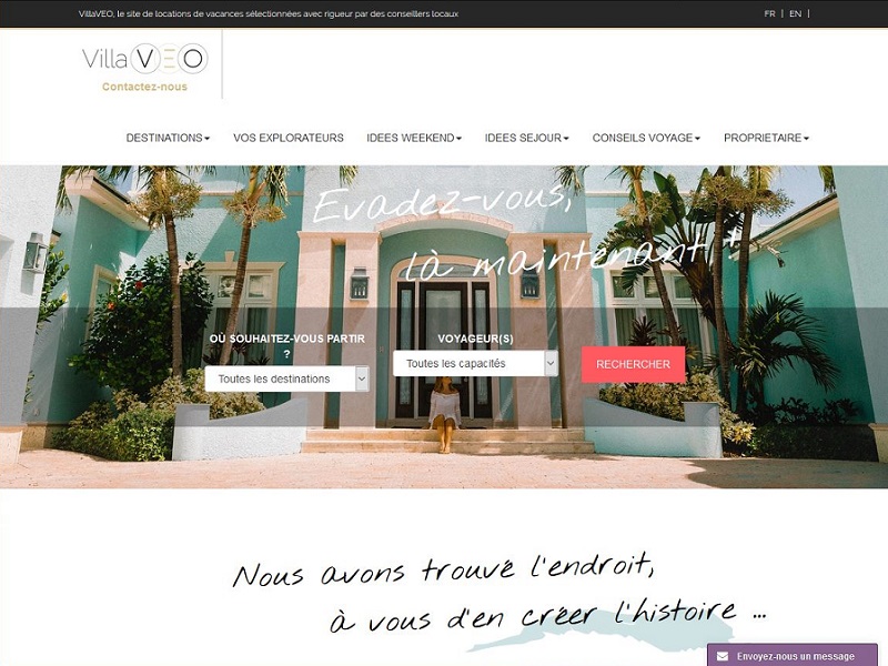 Copie d'écran du site VillaVEO
