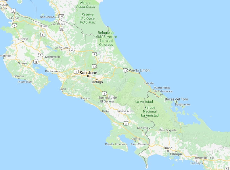 Intempéries au Costa Rica : Certains axes routiers, dont les routes nationales 32 et 10 entre la vallée centrale et la province de Limón, sont partiellement ou totalement fermés à la circulation - DR