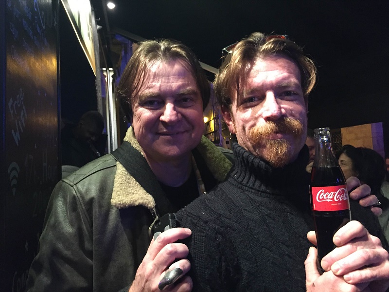 Thierry Maillet avec Jesse Hughes de Eagles of Death Metal - DR : T. Maillet