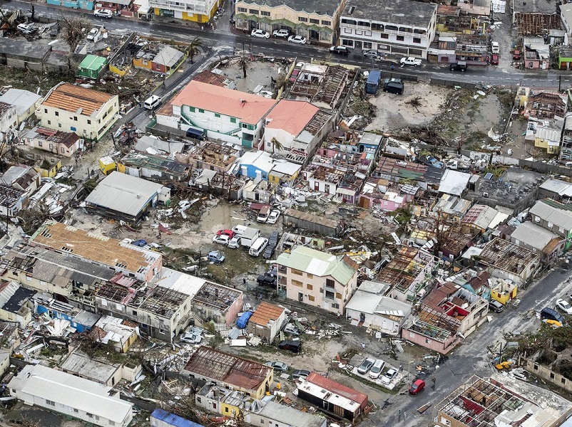Malgré la force de l'ouragan Irma, l'île de Saint Martin n'est plus un champ de ruine - crédit photo : CC0 Ministère de la Défense Pays-Bas