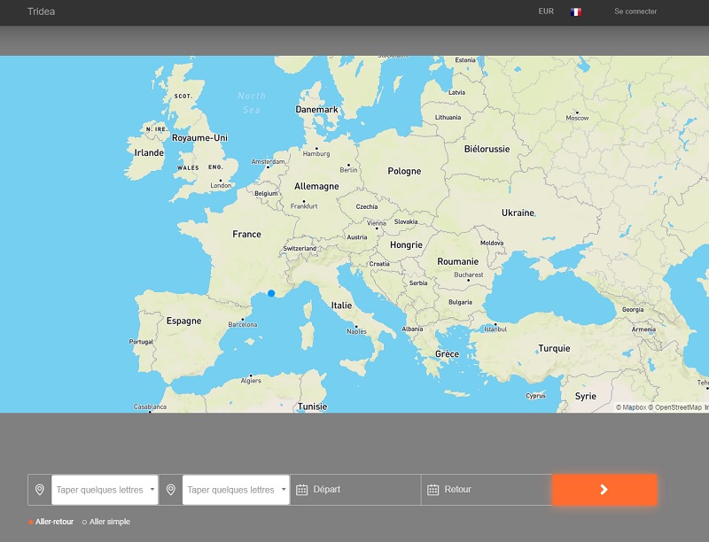 Tridea met en concurrence dans son moteur de recherches toutes les compagnies répertoriées dans sa base... pour mieux les connecter - DR : Capture d'écran Tridea