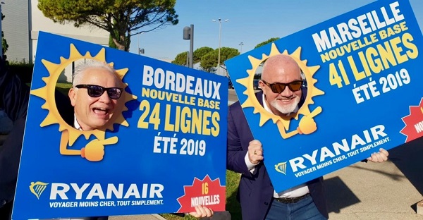 D'une pierre deux coups, après Marseille, Ryanair ouvre une base à Bordeaux - Crédit photo : Ryanair