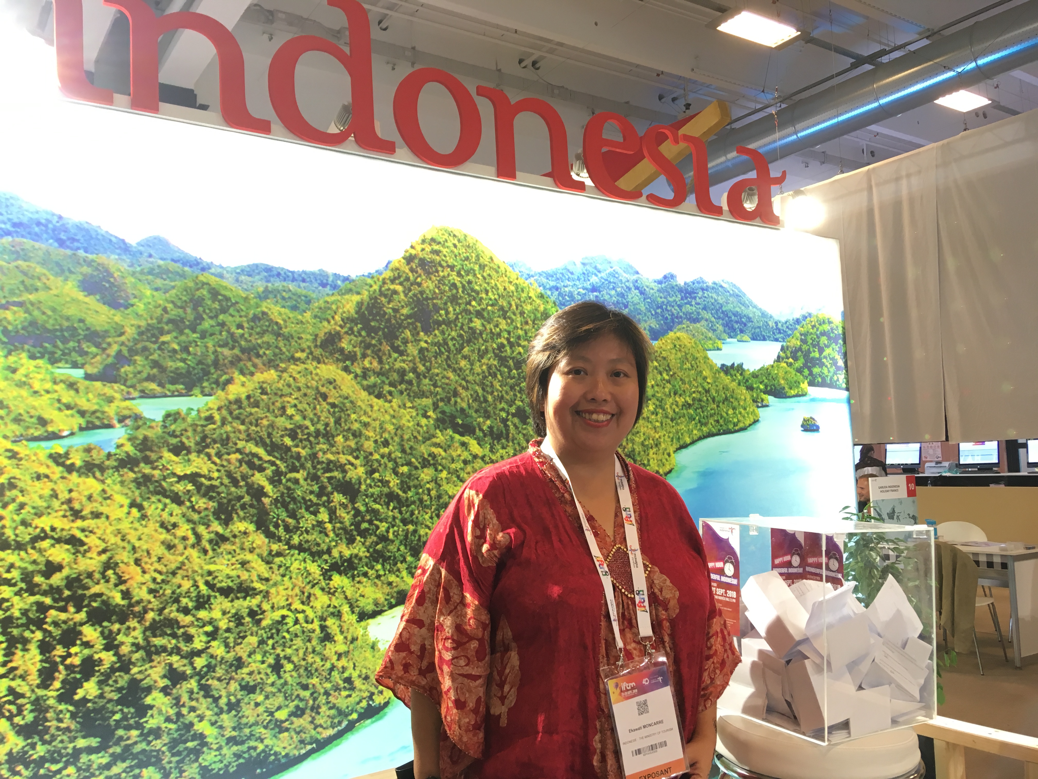 Eka Moncarre, directrice de l’office de tourisme d’Indonésie en France, à l'IFTM Top Resa 2018 - CL