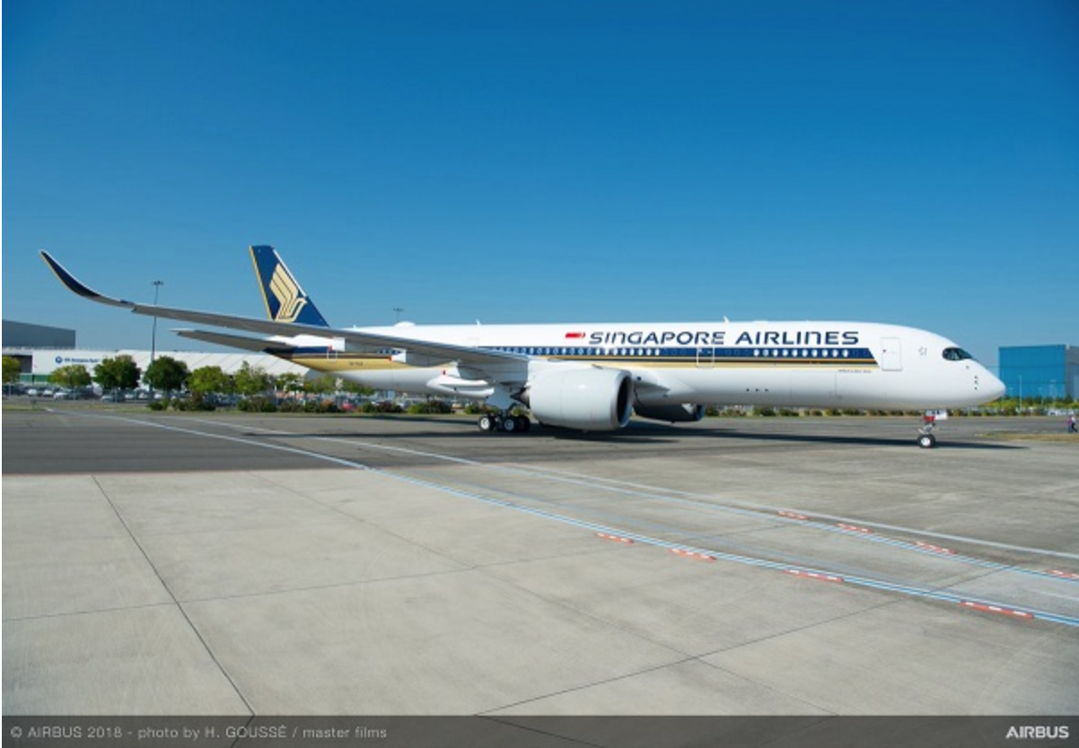 Singapore Airlines avance maintenant son nouveau Airbus A350-900 ULR (pour Ultra long range) qu’elle a réceptionné à la fin du mois de septembre - Photo DR Airbus