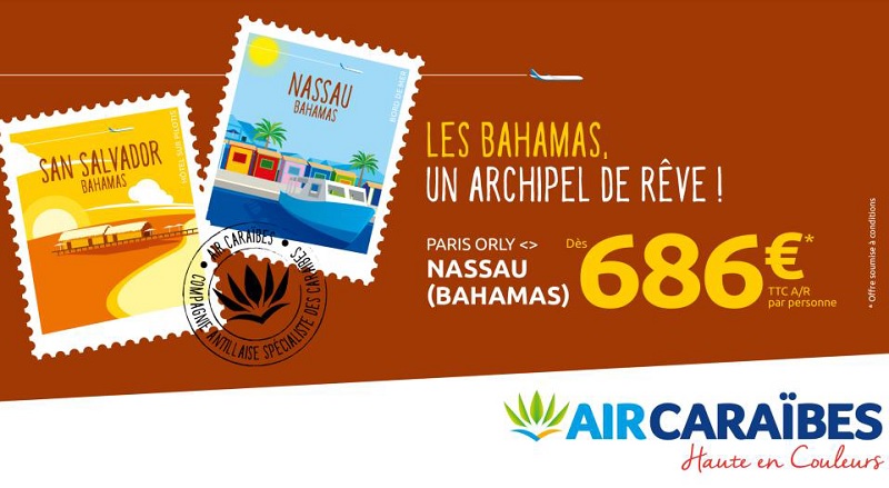 Les Bahamas reliés à Paris Orly avec Air Caraïbes et Bahamasair  - DR