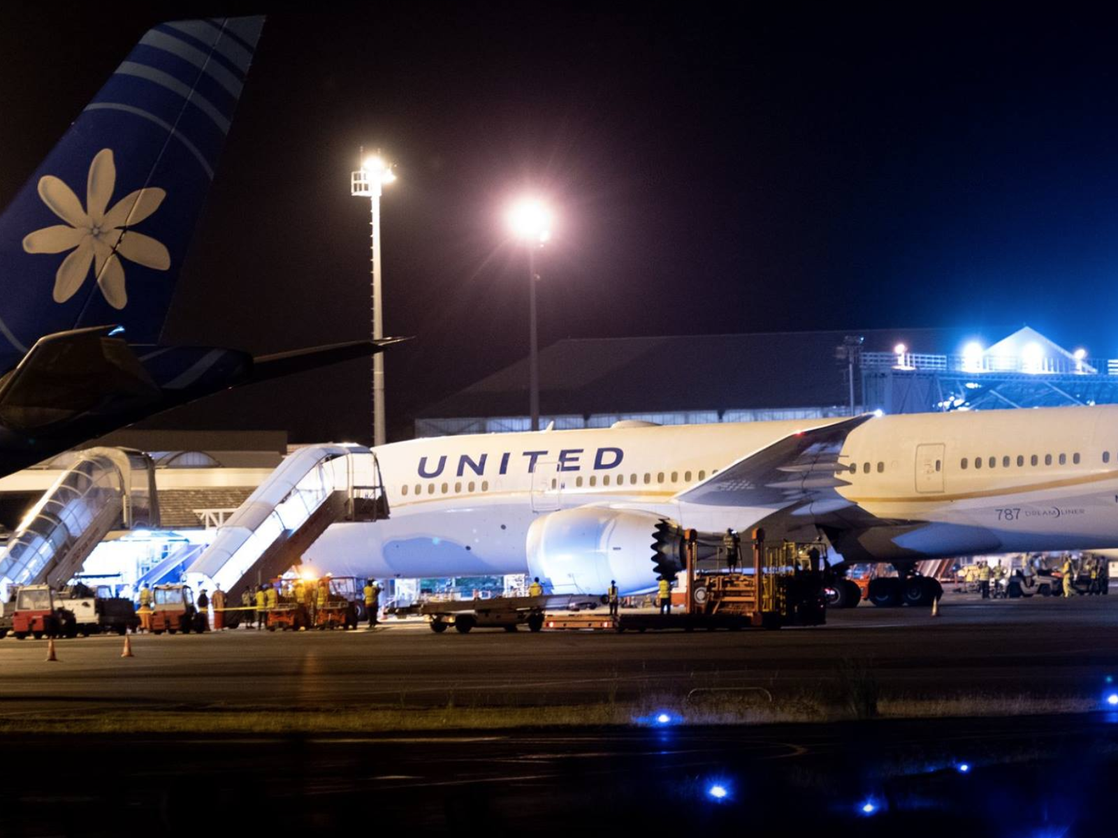 Un 787-800 d'United Airlines, à Tahiti Faa'a mardi 30 octobre © Christopher Liau - PYF Spotters