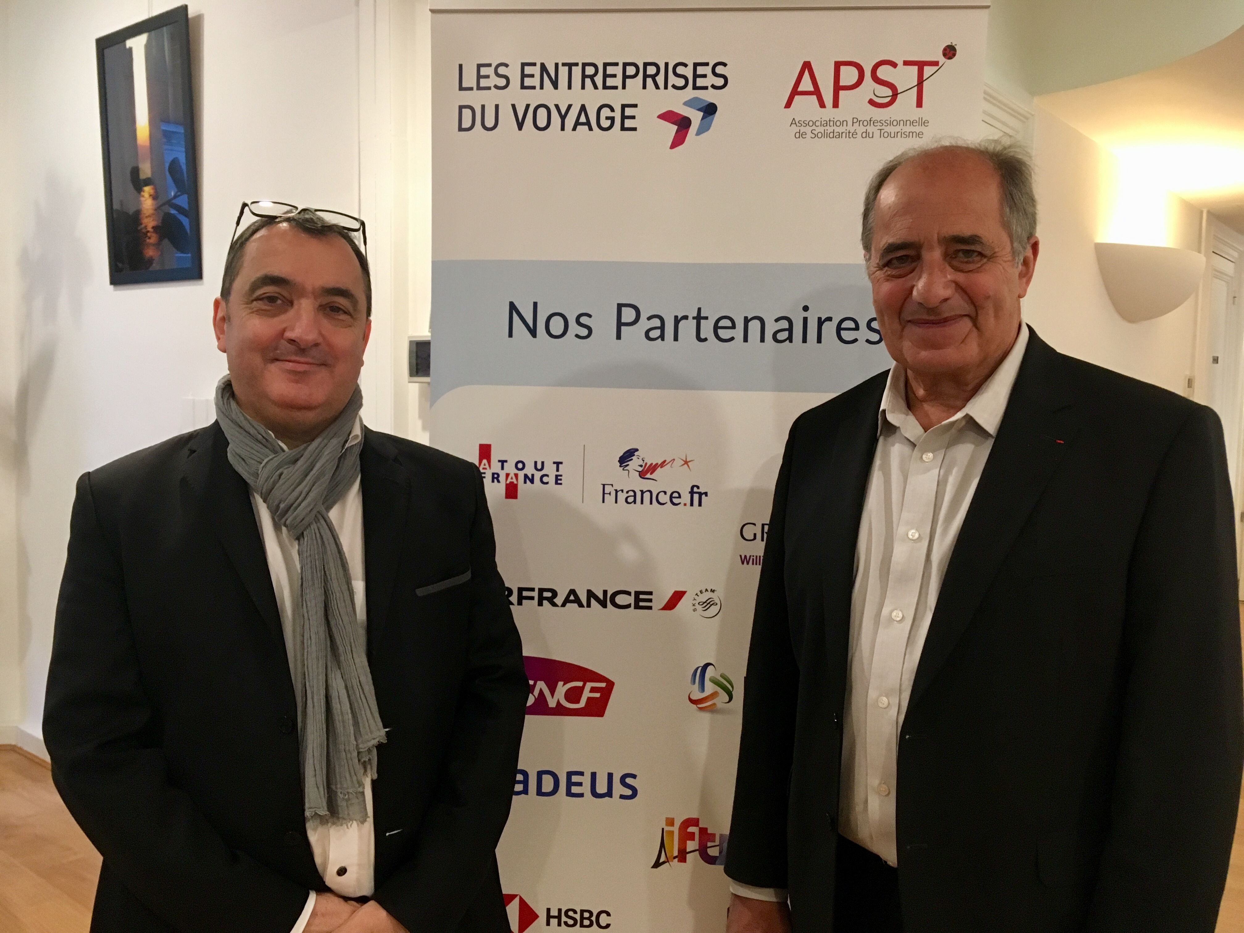 Emmanuel Toromanof, secrétaire général et Jean-Pierre Mas, président des Entreprises du Voyages. - CL Emmanuel Toromanof, secrétaire général et Jean-Pierre Mas, président des Entreprises du Voyages. - CL