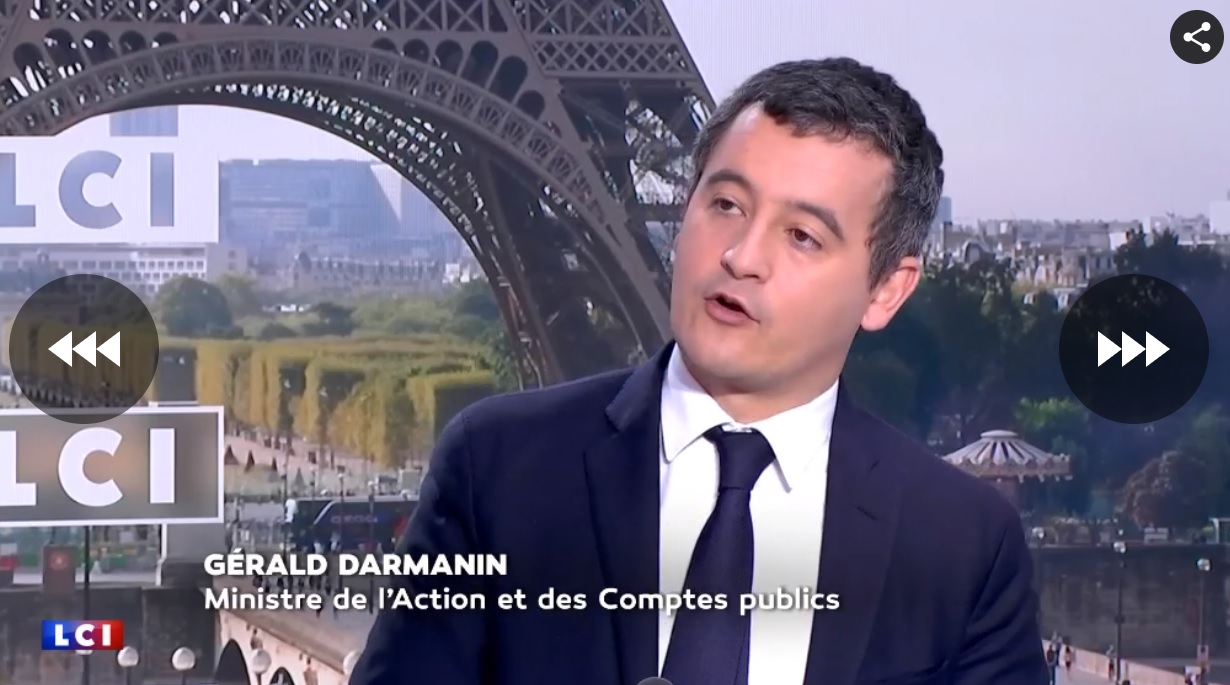 Gérald Darmanin sur LCI mardi 6 novembre 2018 - DR LCI capture écran