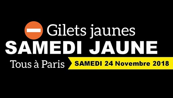 Les Gilets Jaunes ont décidé de mener une action sur Paris le samedi 24 novembre 2018 - Crédit photo : compte Facebook Je suis gilet jaune