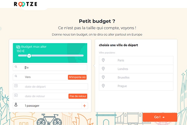 Rootze, donnez votre budget la plateforme vous trouve la destination - Crédit photo : Rootze