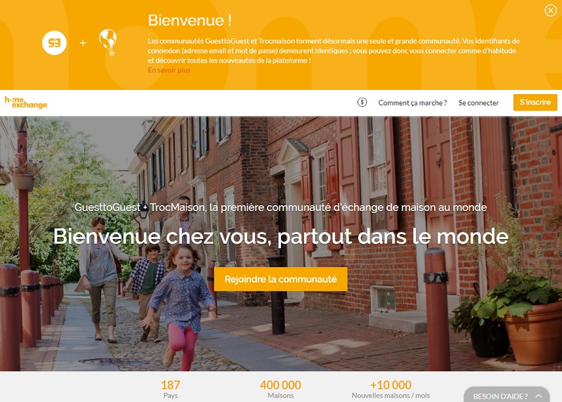 La nouvelle plateforme HomeExchange - DR