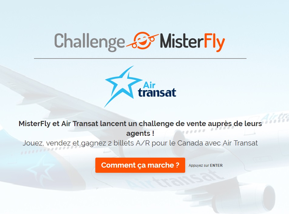 Pour participer, les agents de voyages devront répondre à quelques questions et vendre un maximum de billets d'avion d'Air Transat - DR