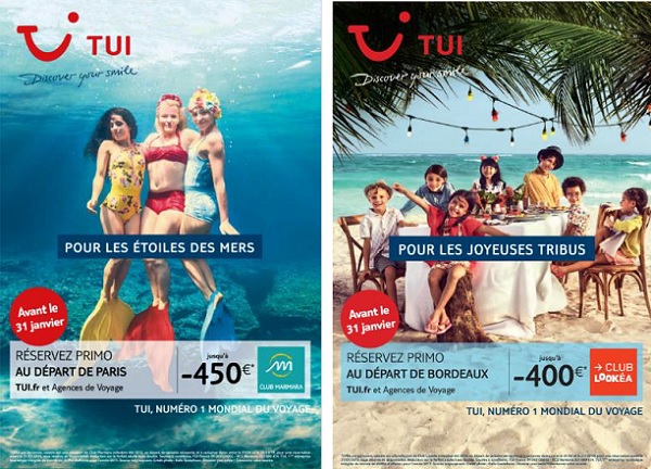 Nouvelle campagne publicitaire 2019 pour TUI - Crédit photo : TUI France