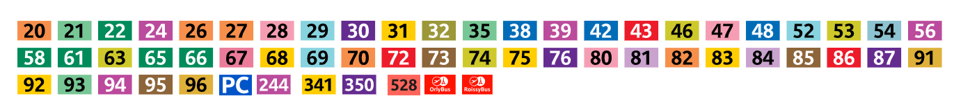 Les lignes de bus qui ne fonctionneront pas ce samedi - cliquer sur l'image pour zoomer