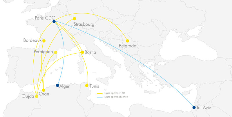 Réseau vols réguliers ASL Airlines France 2019