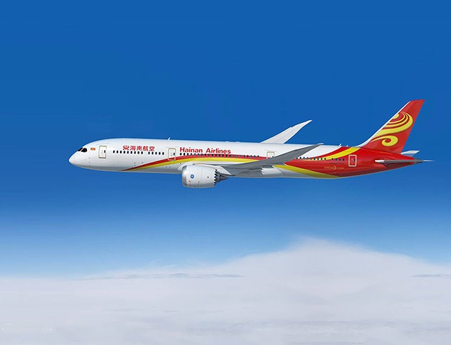 La compagnie proposera deux vols aller-retour par semaine le lundi et le vendredi, assurés par un Boeing 787-9 Dreamliner - DR : Hainan Airlines