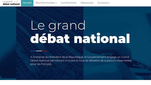 L'UMIH appelle ses adhérents à participer au grande débat national - Crédit photo : le site du grand débat national