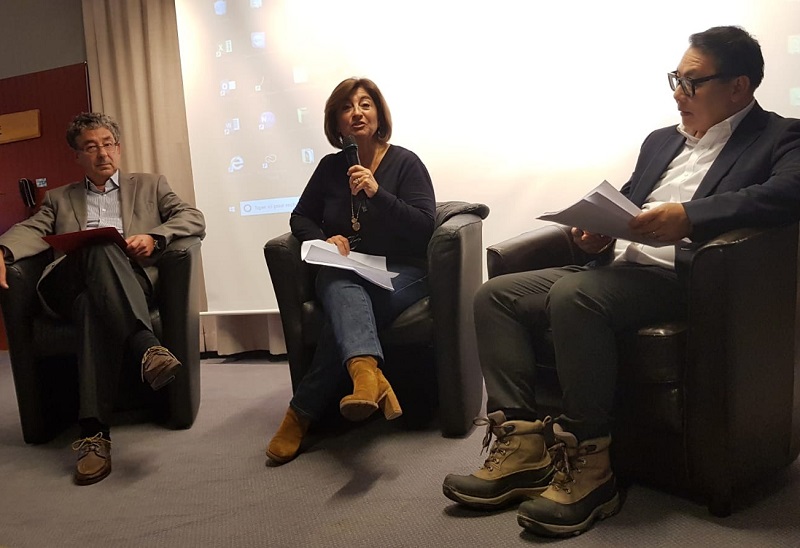 Jean-François Michel (Cap Monde), Valérie Boned (EDV) et Georges Pham Minh lors de la table ronde sur le lobbying - DR CE