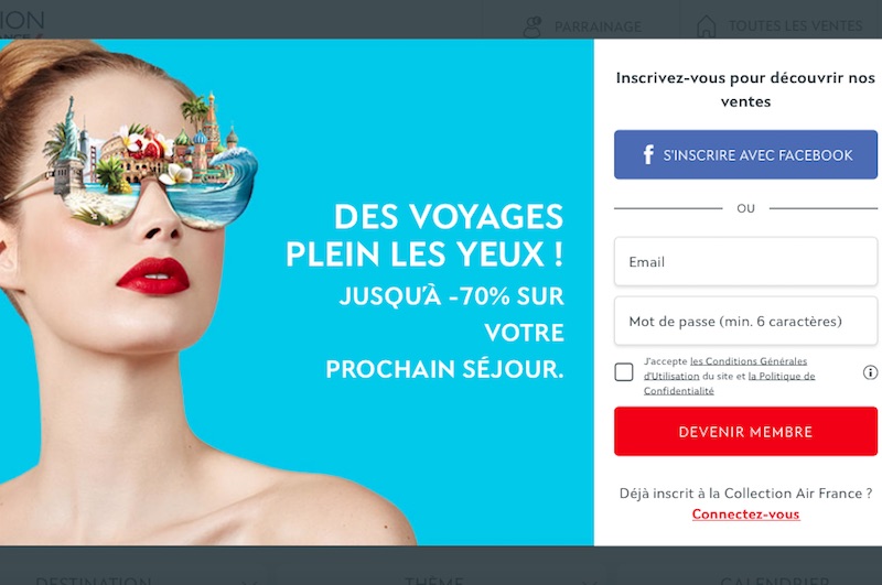 Air France propose des ventes privées sur son site Collection Air France - DR