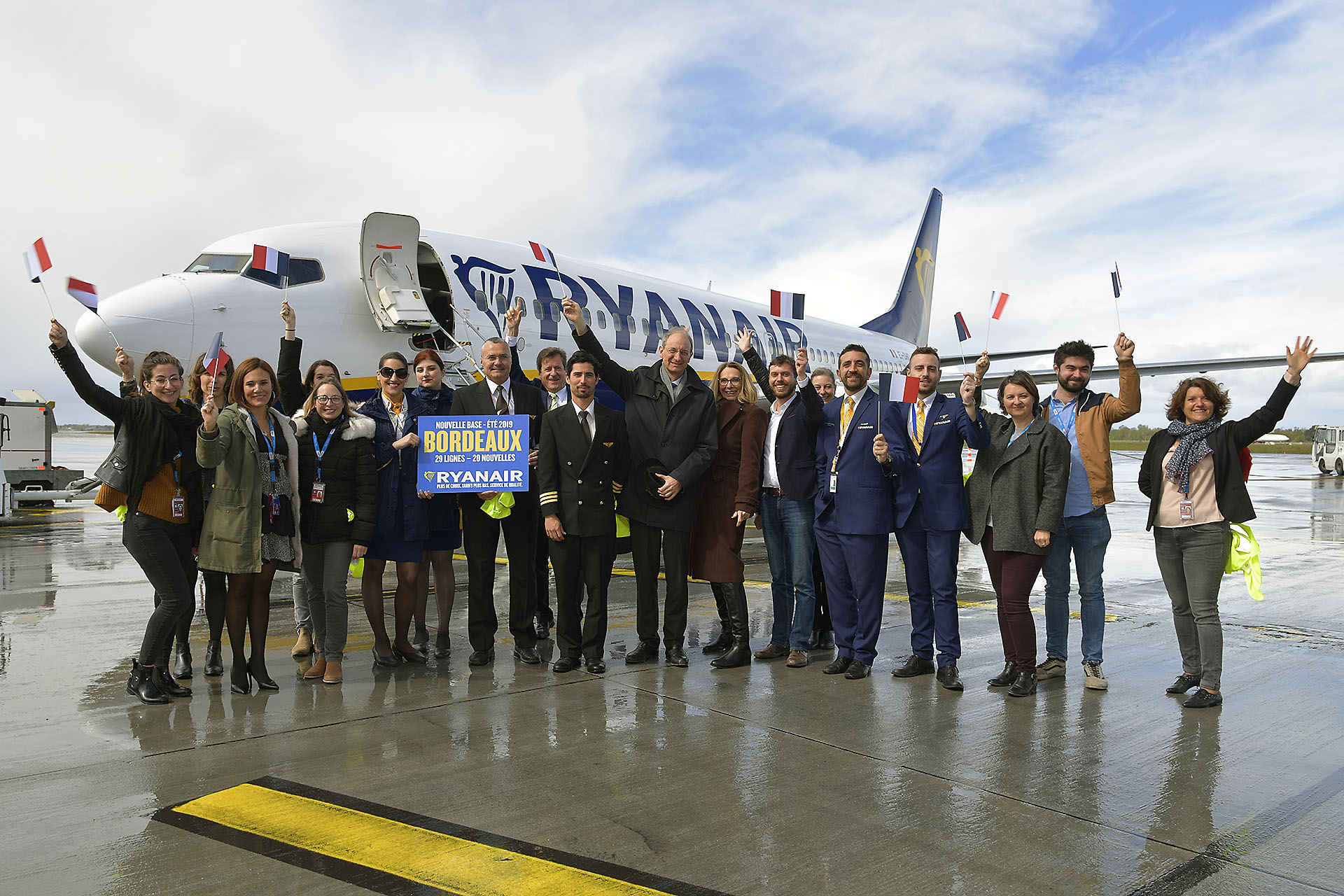 Ouverture de la deuxième base française de Ryanair, à Bordeaux, mercredi 3 avril © Ryanair Ouverture de la deuxième base française de Ryanair, à Bordeaux, mercredi 3 avril © Ryanair