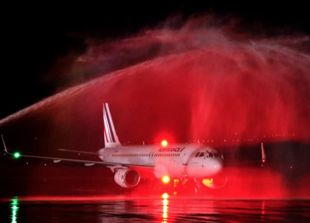 Arrivée du vol AF1760 à Tbilissi, dimanche 31 mars 2019 au soir - DR : Air France
