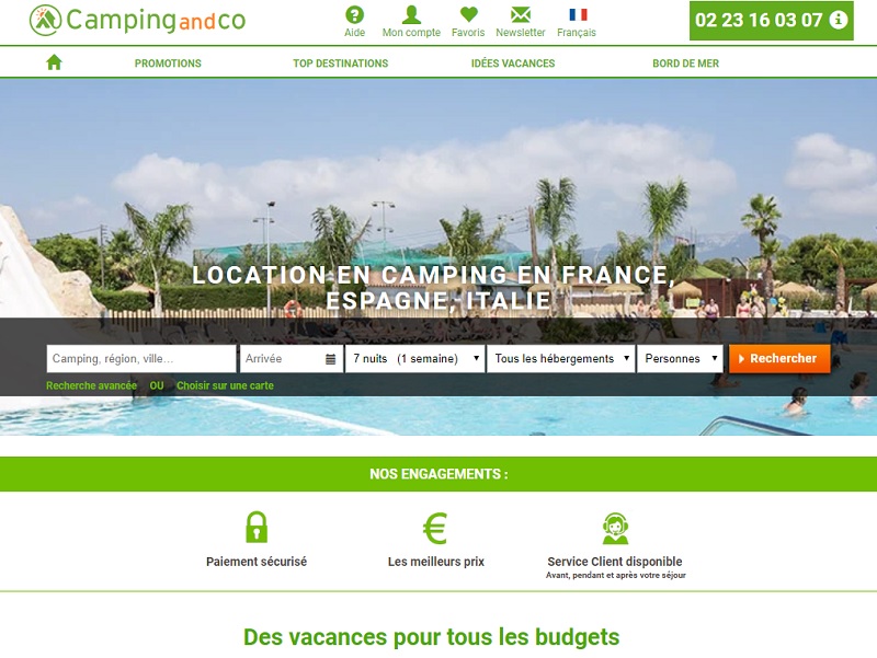 Le site de Camping-and-co - DR