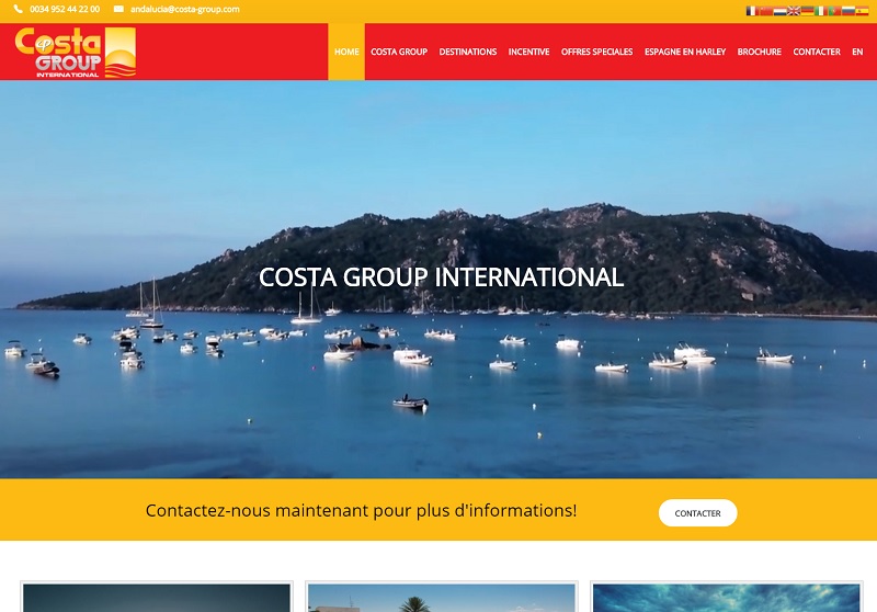 Costa Group est une agence réceptive basée en Espagne, spécialisée sur le bassin méditerranéen et dirigée par Philippe Bernard - DR : Capture d'écran Costa Group Int. Costa Group est une agence réceptive basée en Espagne, spécialisée sur le bassin méditerranéen et dirigée par Philippe Bernard - DR : Capture d'écran Costa Group Int.