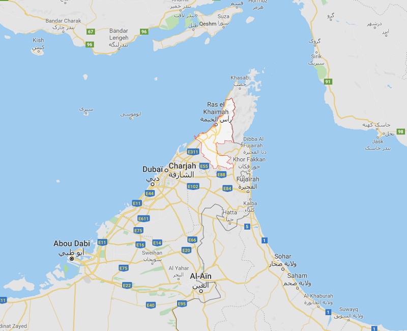 Accord signé le 11 avril 2019 entre L’Autorité de développement du tourisme de Ras el Khaïmah et l'ECTAA - DR Google Maps