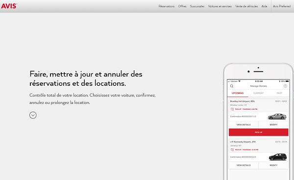 Avis veut "simplifier le processus de location" grâce à son application mobile - Crédit photo : Avis