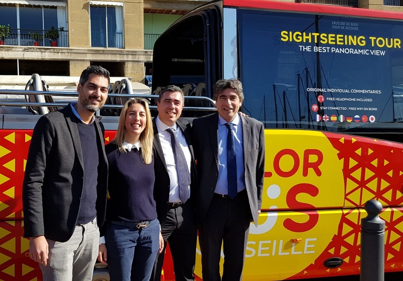 Julien Guedj Président de Color Group Experience, Marie-Eva Swaton Giustiniani, Bertrand Swaton et Nicolas Swaton direction générale d'Eurosud Swaton investisseurs - Photo CE Julien Guedj Président de Color Group Experience, Marie-Eva Swaton Giustiniani, Bertrand Swaton et Nicolas Swaton direction générale d'Eurosud Swaton investisseurs - Photo CE