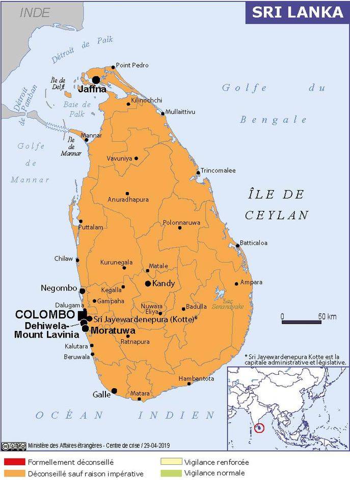 Sri Lanka : le SETO recommande toujours de reporter les séjours