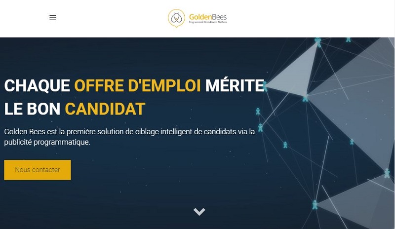 La start-up parisienne Golden Bees optimise le sourcing de candidats en mettant la publicité programmatique au service de son offre de recrutement. – DR Golden Bees