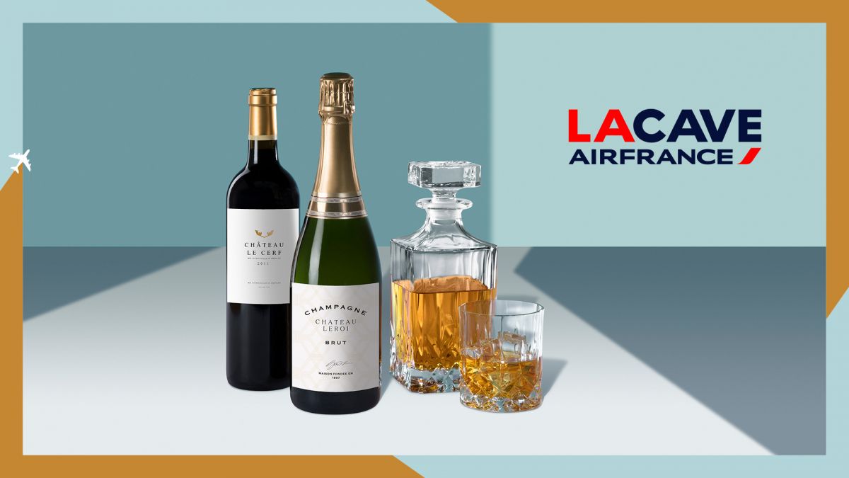 Air France renouvelle tous les deux mois sa sélection de vins et champagnes proposés à bord de ses vols - DR
