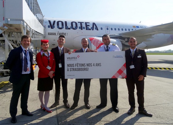 Volotea fête ses 4 ans à Strasbourg et annonce de nouvelles lignes - Crédit photo : Volotea Volotea fête ses 4 ans à Strasbourg et annonce de nouvelles lignes - Crédit photo : Volotea