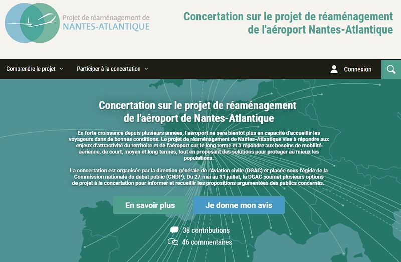 Le site internet participatif www.reamenagement-nantes-atlantique.fr offre notamment aux corps constitués la possibilité de mettre en ligne un cahier d’acteur - DR