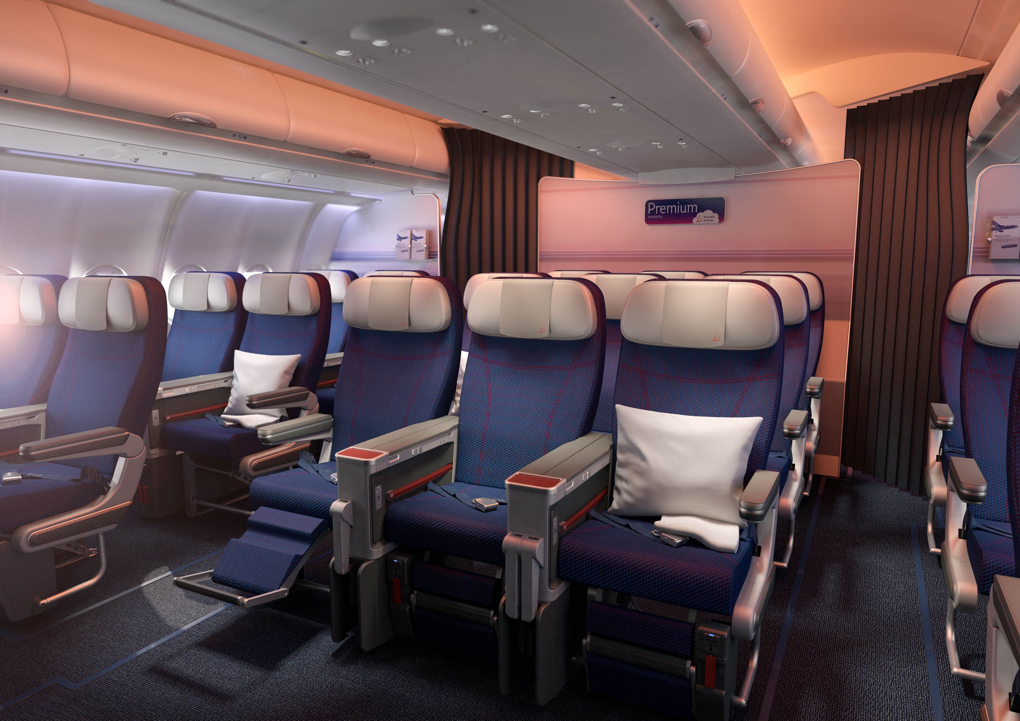 La cabine Premium-eco © Brussels Airlines