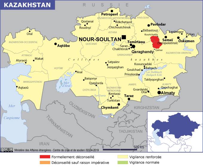 Kazakhstan : le Quai d'Orsay recommande d'éviter les rassemblements