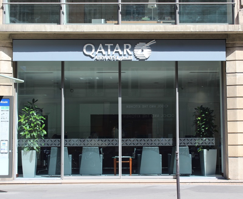 L'agence Qatar Airways installée  au 64, rue La Boétie à Paris - DR