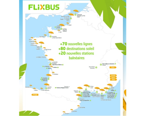 Eté 2019 : Flixbus ajoute 80 nouvelles destinations - Crédit photo : Flixbus