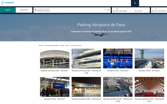 Onepark, le booking du parking, ajoute les aéroports parisiens à son catalogue - Crédit photo : Onepark