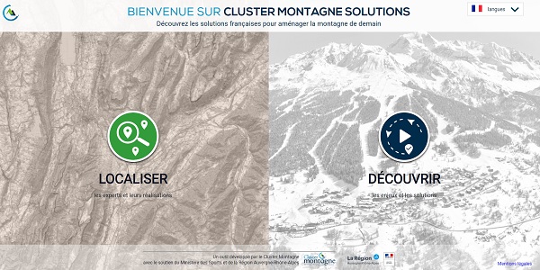Cluster Montagne : création d'un site pour cartographier l'innovation - Crédit photo : capture écran Cluster Montagne Solutions