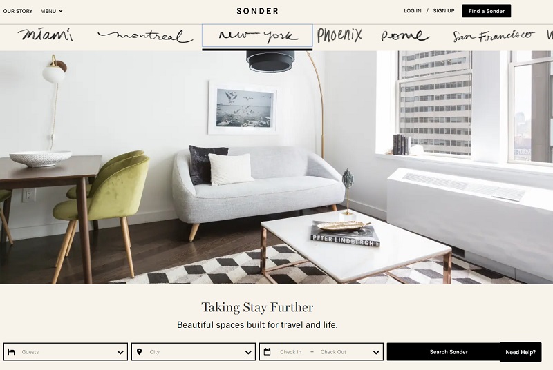 Sonder est un concurrent d'Airbnb qui se développe sur un autre concept - DR